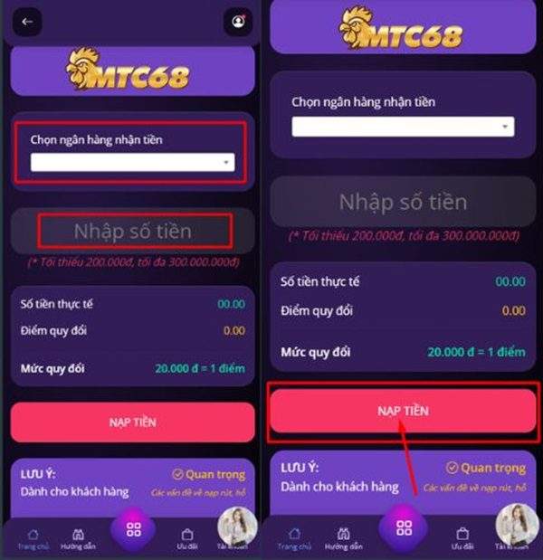 Làm lệnh nạp tiền